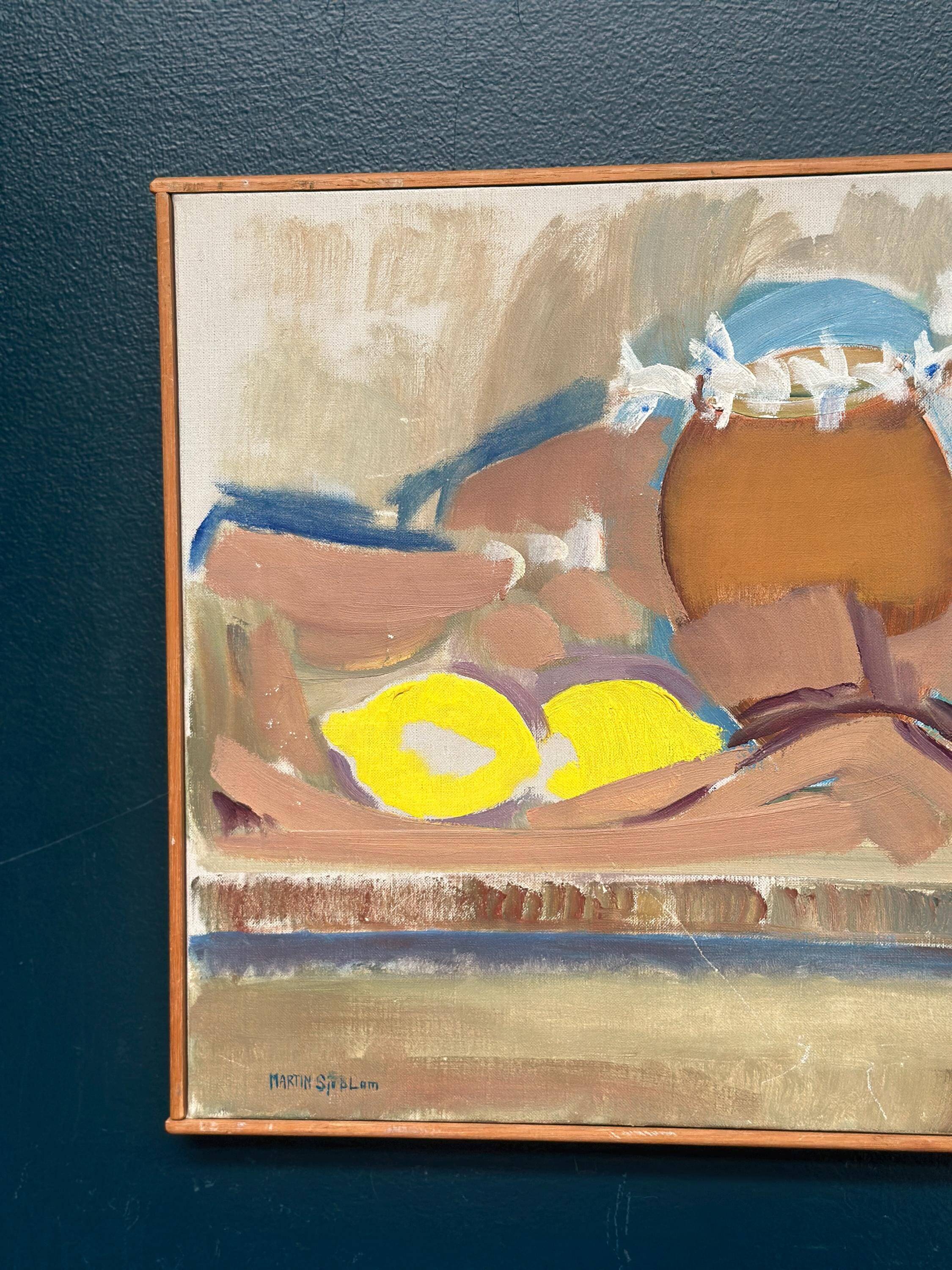 Original Swedish Oil on Canvas – “Still Life” by Martin Sjöblom – Signed