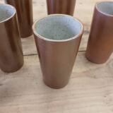 8 mugs/ tasses en grès vernisse