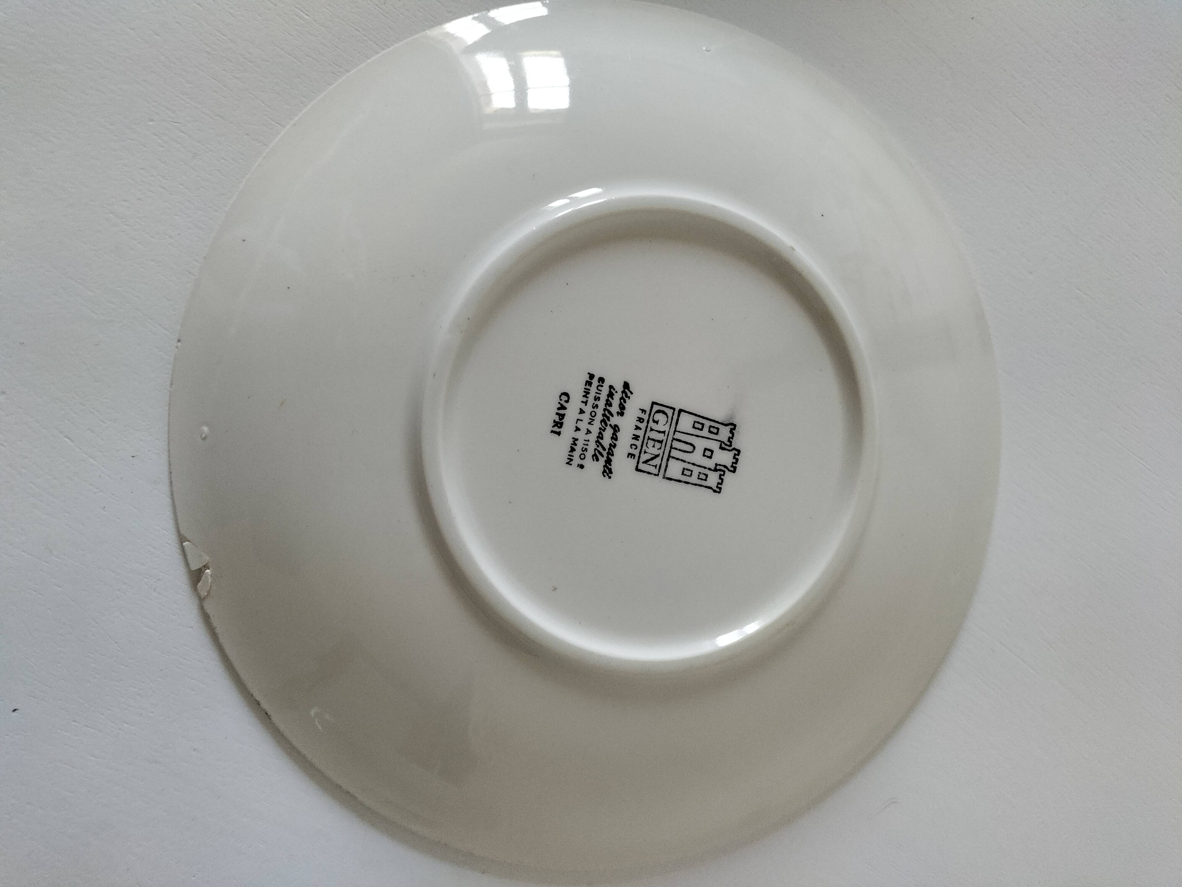 Set of vintage French plates – Gien, Lunéville & Digoin – 1960s