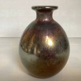 Iridescent glass ball vase