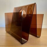 Porte-revues/vinyles plexiglas fumé
