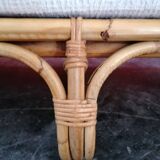 Mid-Century Rattan and Bamboo Canapé, Italy, 1960s