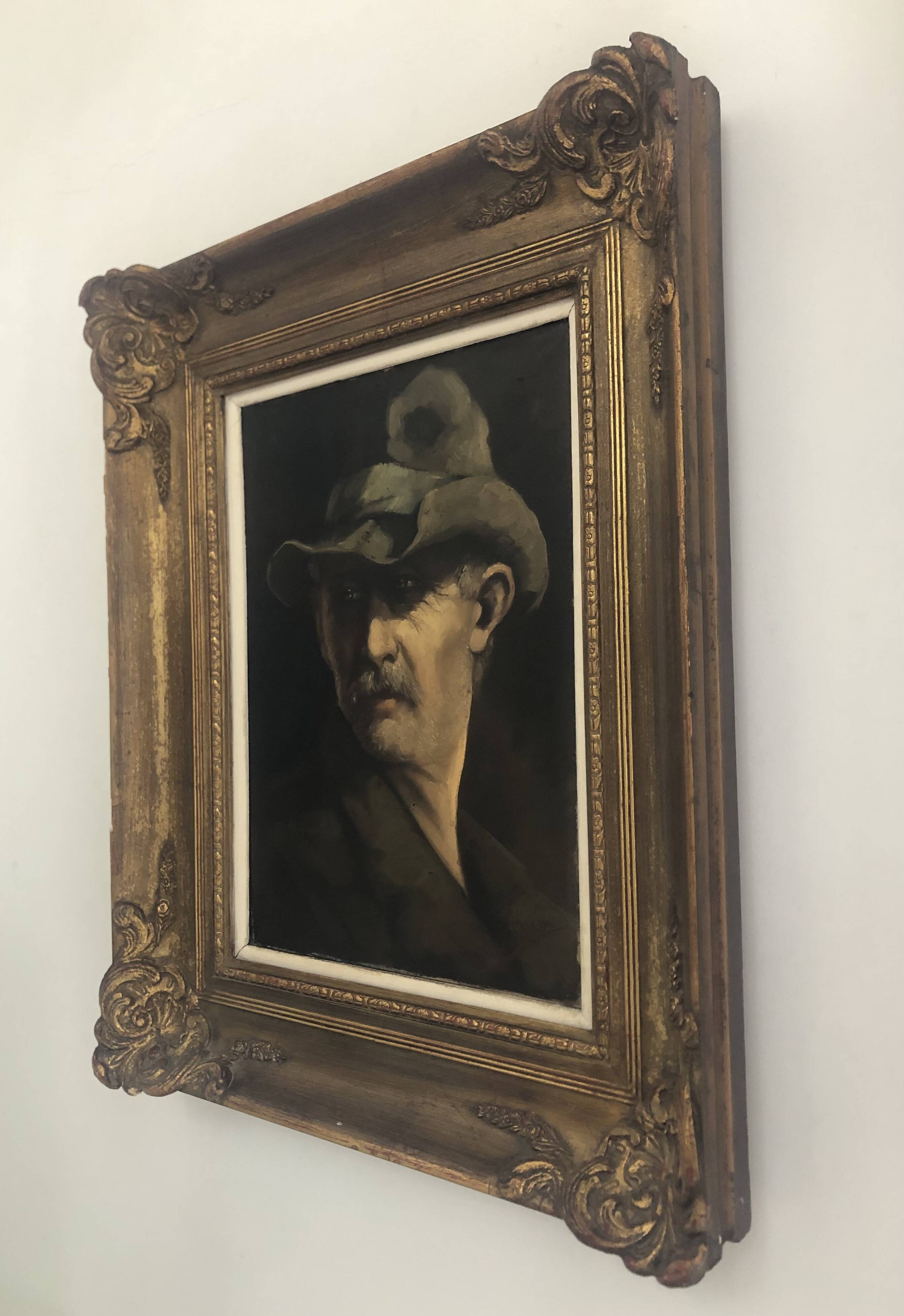 Portrait à l’huile d’homme âgé