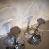 2 plexiglass bar stools