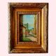 Painting signed hr. greitz? – oil on panel – view of a village