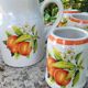 Chic vintage service campaign grès Digoin jug cup mug handmade