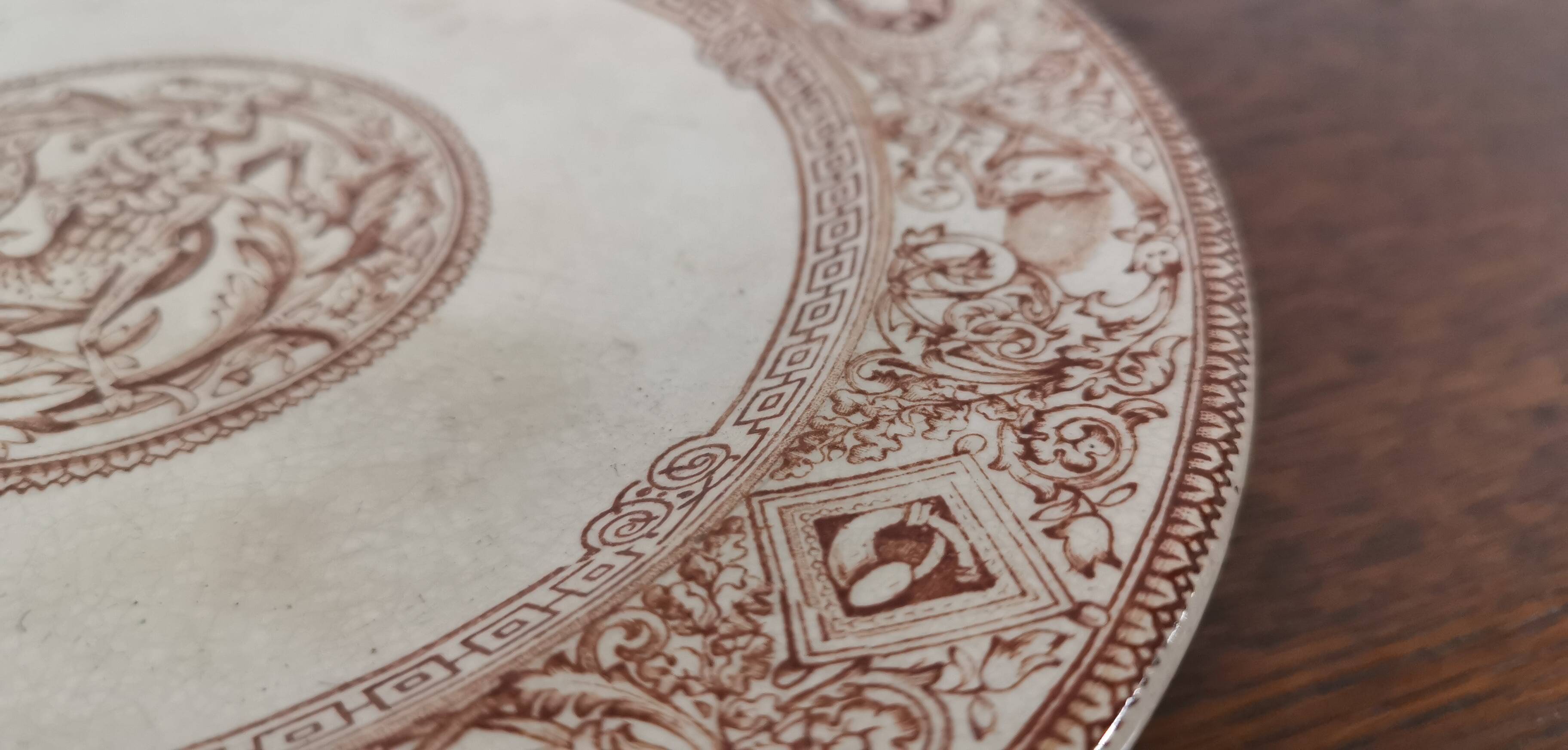 Shower pedestal dish Brownfield & Sons Porcelain Trade Mark Rienzi