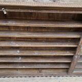 Old collector's wall display case in Burmese teak