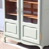Buffet, meuble de rangement vitré ancien, rénové