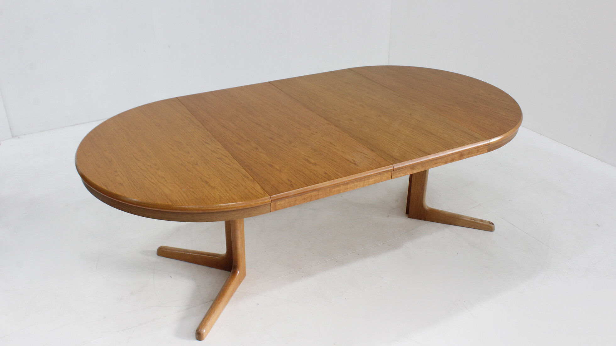 Vintage Danish round extendable dining table 1960s