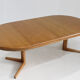 Vintage Danish round extendable dining table 1960s