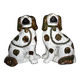 Pair of earthenware dogs (cavalier king charles)
