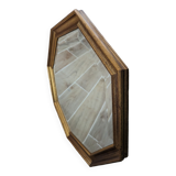 Large octagonal mirror gilded wood - 58*58 cm
