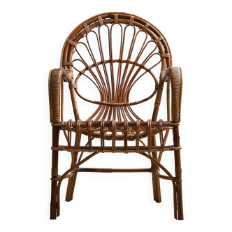 Italian Cane Armchair, Garden Chair