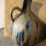 Pitcher with high neck ceramic pottery stoneware d'Art signed Roger Guèrin (1896/1954)