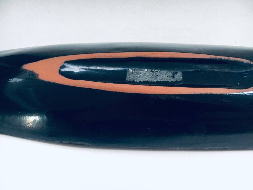 Abstract Art Ceramic Surfboard Bowl Dish from Perignem Studio, Belgium, 1960s