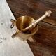 Small bronze mortar with pestle