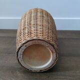 Sandstone/wicker vase