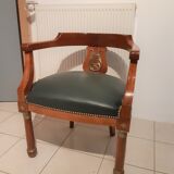 Empire office armchair with column feet