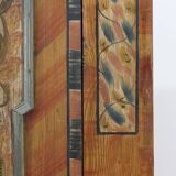 Armoire de mariée peinte d'art populaire