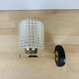 50s brass wall light, chiseled