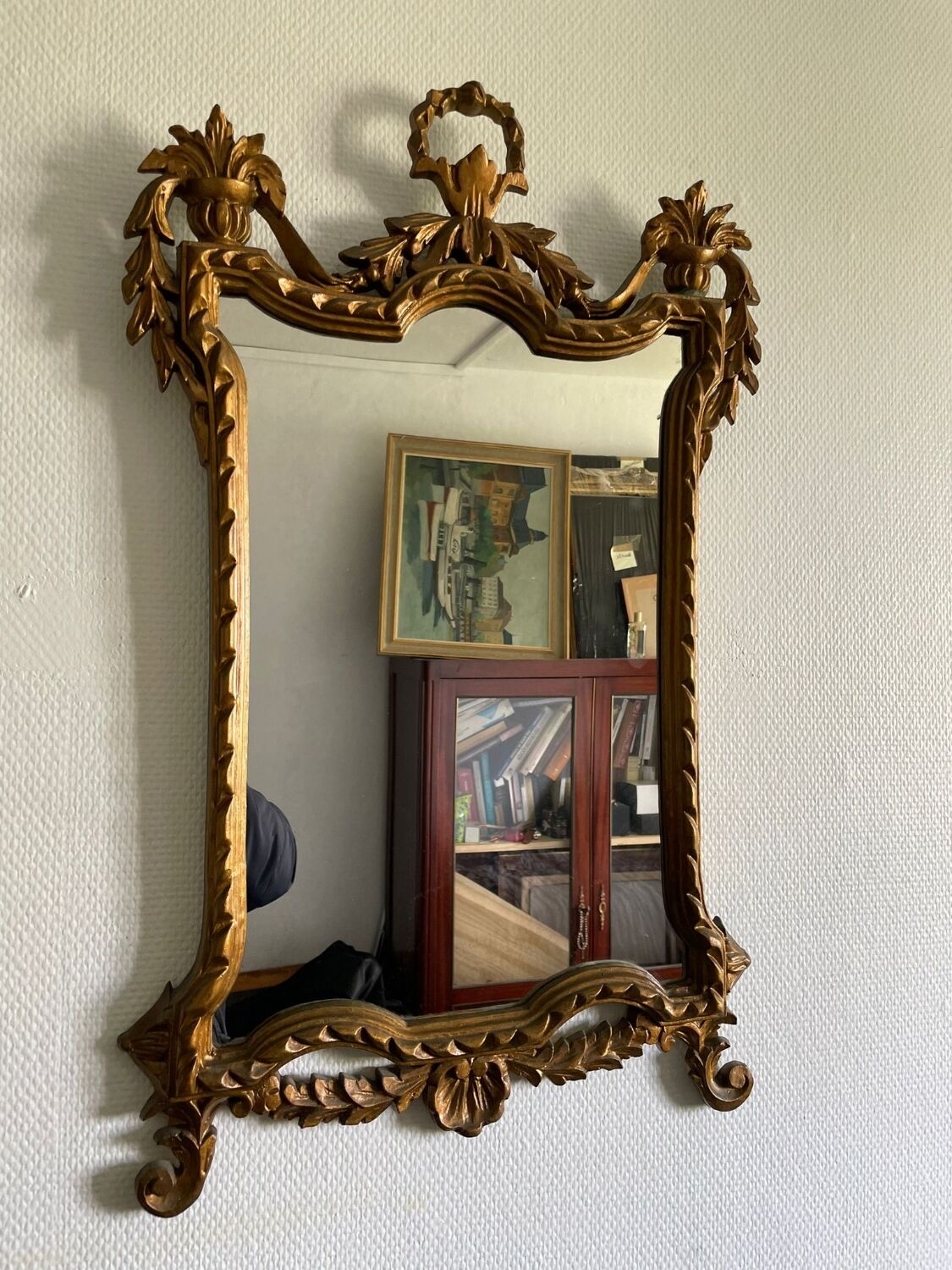 Miroir bois sculpté style régence