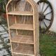 Vintage rattan and wicker shelf