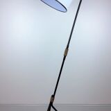 Lampadaire vintage métal noir 1950