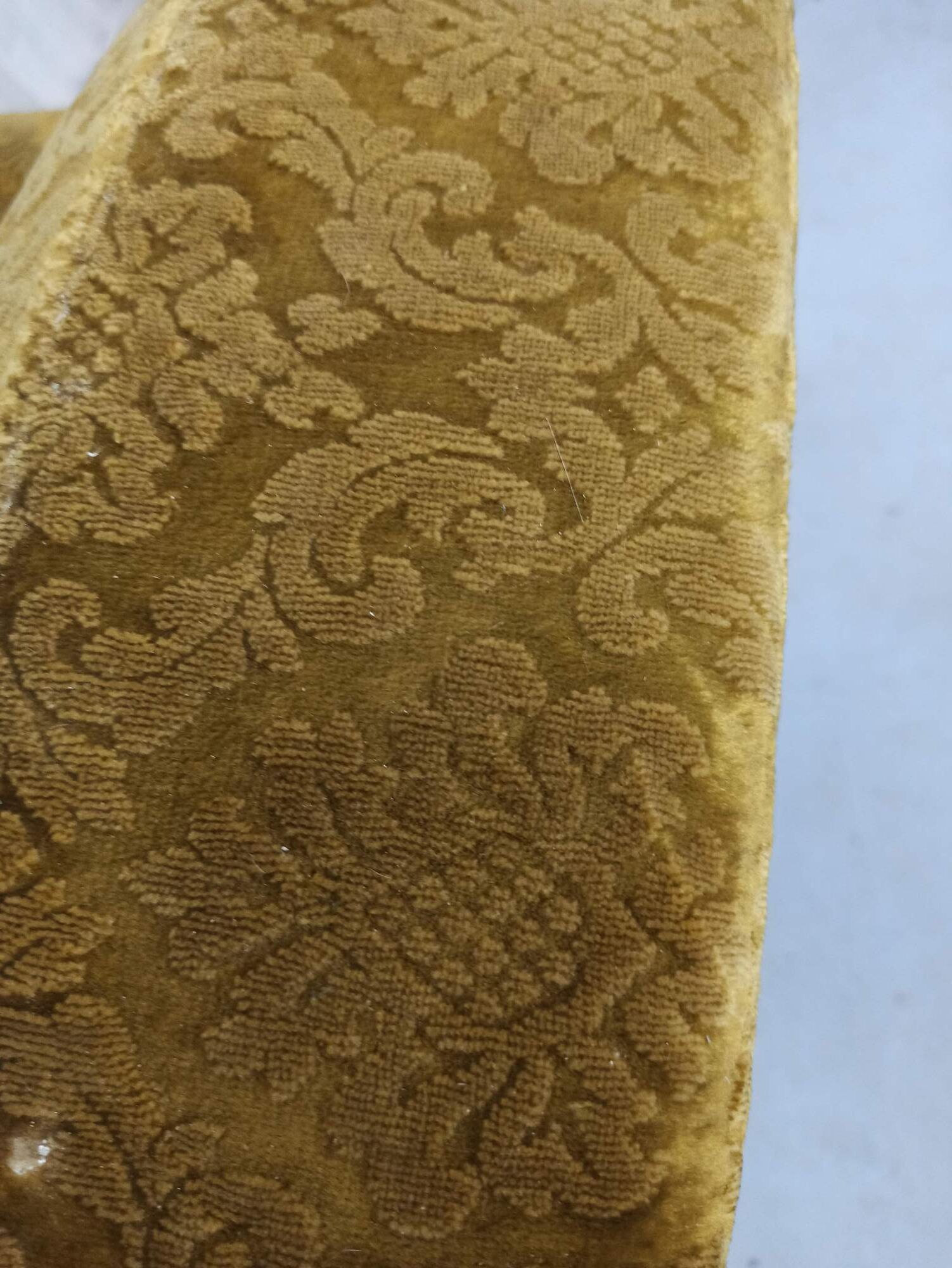 Pair of armchairs club velvet old yellow - armchair old