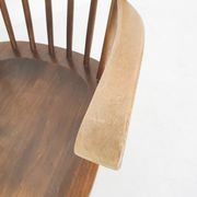 Scandinavian modern spindle back arm chairs, 1960