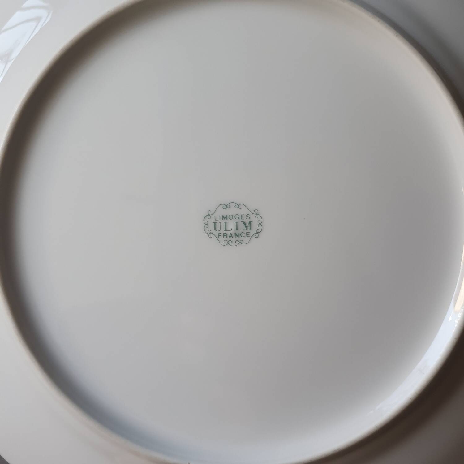 6 gold leaf Limoges porcelain plates
