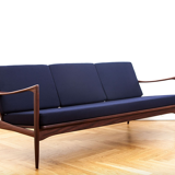 Afromosia & Wool Kandidaten Sofa by Ib Kofod-Larsen for OPE, 1950s