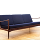 Afromosia & Wool Kandidaten Sofa by Ib Kofod-Larsen for OPE, 1950s