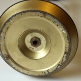 1950s vintage - smoking stand - ashtray - made of brass metal and wood