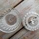 Paire de bonbonnières en verre de Reims