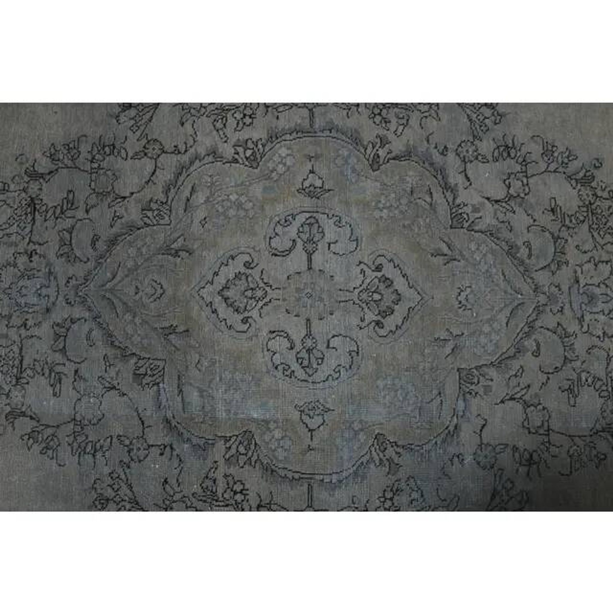 1970s Vintage Persian Handmade Wool Cotton Brown Area Rug 300x380