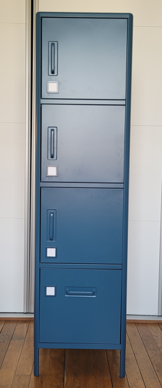 Storage cabinet for bedroom or desk in blue steel (IDASEN IKEA range 2021)