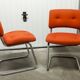 Paire de chaises Strafor Steelcase orange 70
