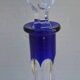 Pair of cobalt blue crystal carafes