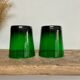 5 grands verres verts vintage