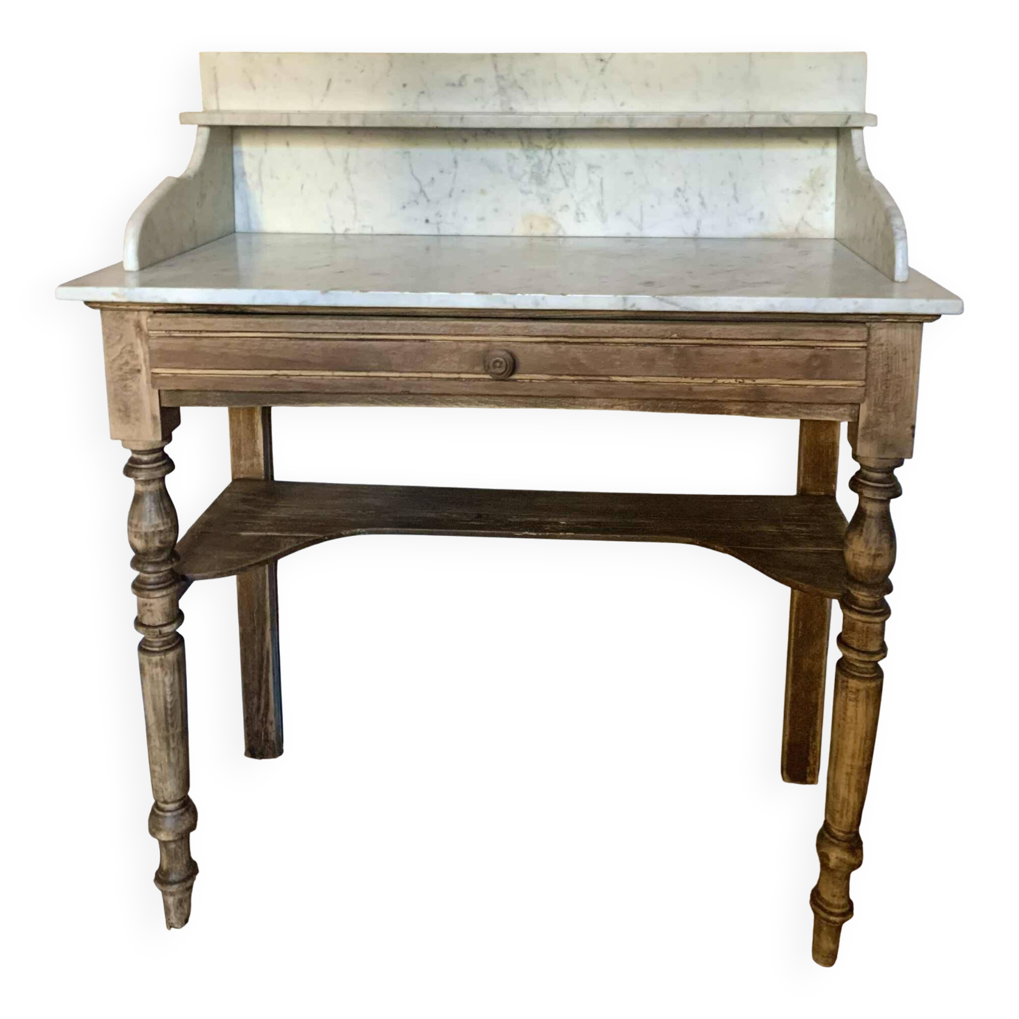 Antique dressing table with white marble top
