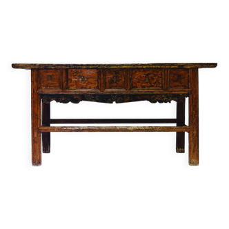 ntique wooden console table