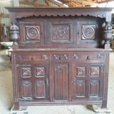 Handcrafted Basque Sideboard, in Oak, Imposing but Refined - Early 20th Century