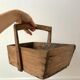 panier en bois ancien début XXème