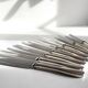 8 Table Knives A. Krupp Italy Vintage