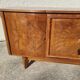 Art deco marquetry 4-door sideboard in walnut from the 1950s