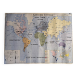 School map / political planisphere and economic planisphere