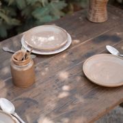 Table and benches set