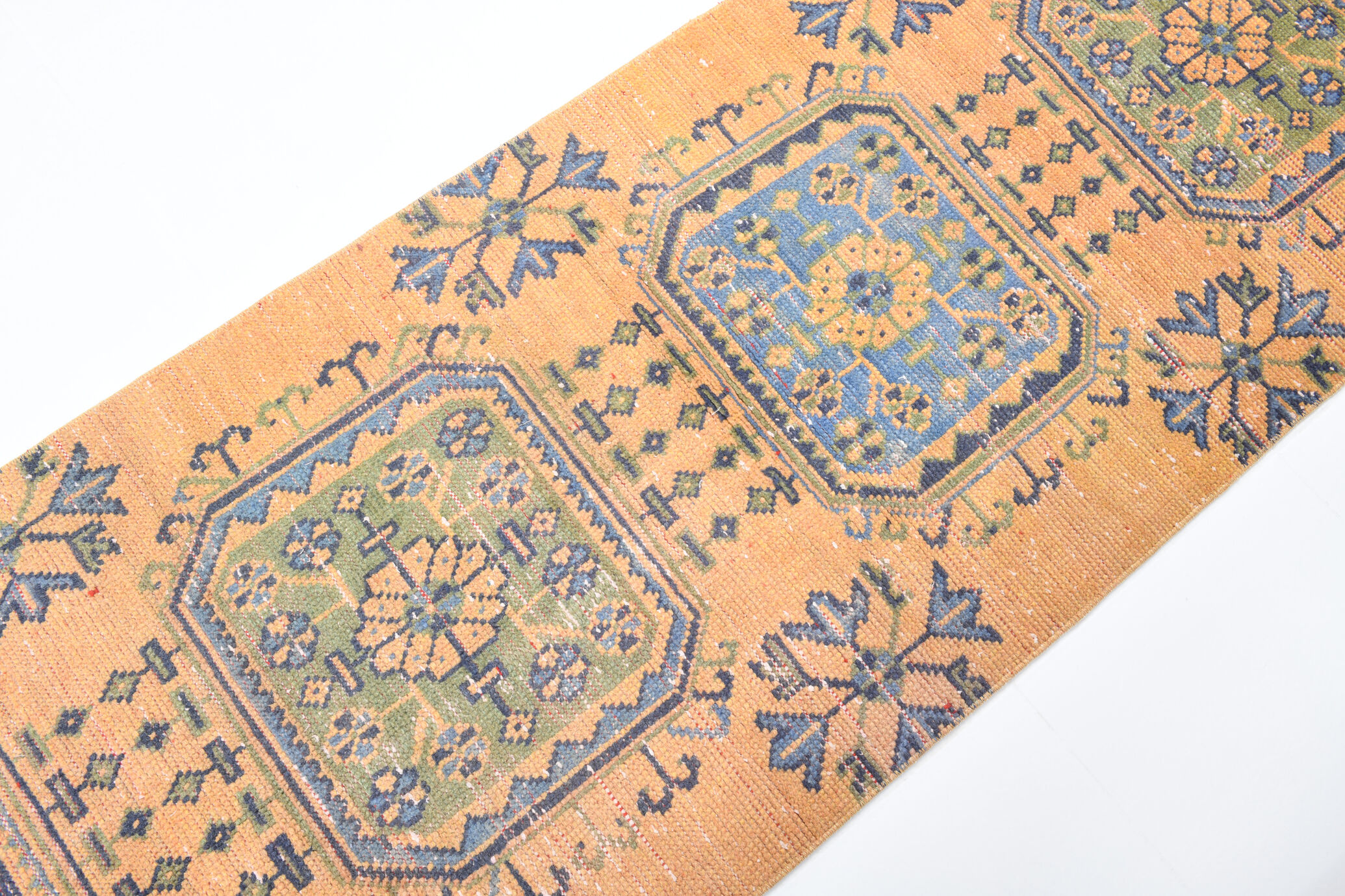 Long hallway turkish runner rug 341x81cm