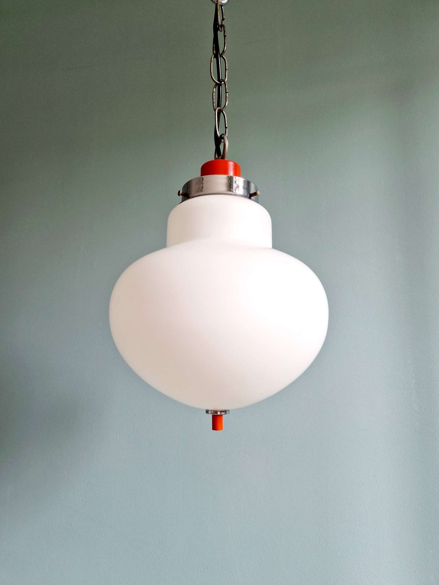 Suspension Space Age en opaline blanche, Massive, 1970